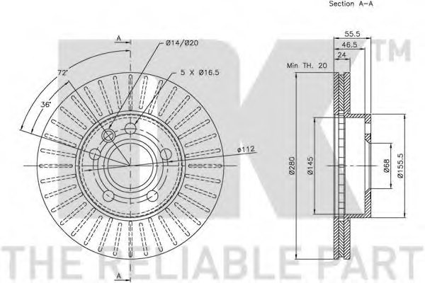NK 204768 Brake Disc